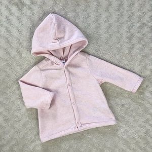 Old Navy Light Jacket Pink Hooded 3-6 Months Snaps